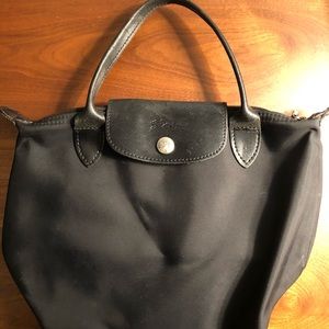 Black Longchamp Mini Pliage Tote Bag